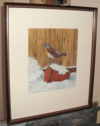 Framed watercolour painting - framed,