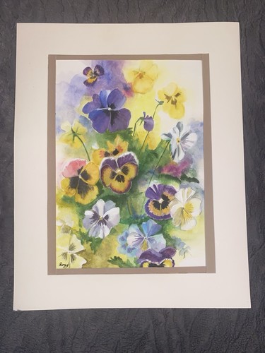 Unframed watercolour signed - unframed, by