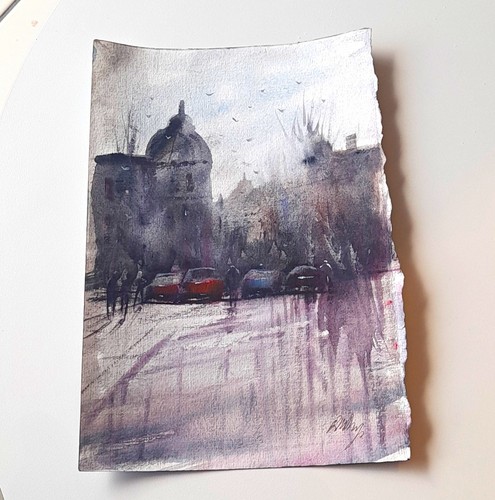 Signed original watercolour - signed,