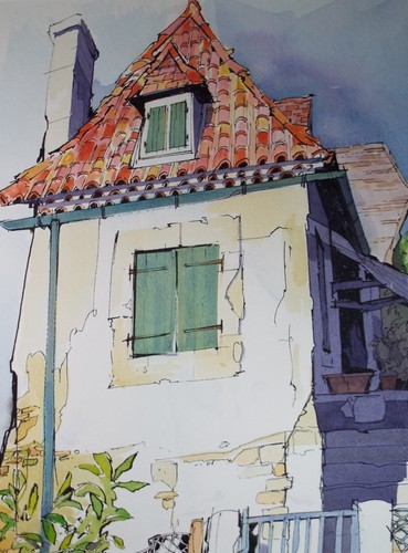 Original watercolour drawing - watercolour,