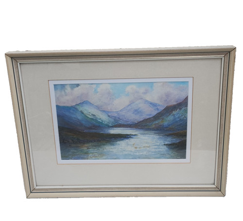Vintage painting lake - vintage,