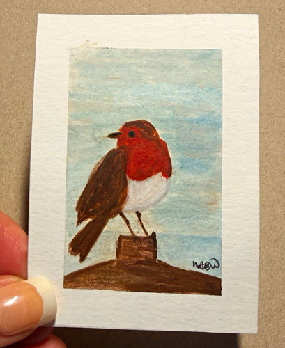 Aceo original watercolour - aceo,
