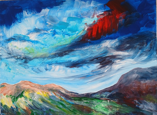 Original landscape painting - , on