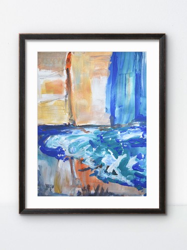 16x12 ocean beach abstract - ocean,