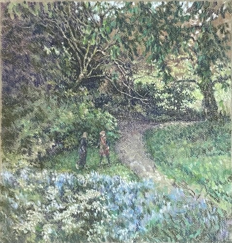 Impressionist figures in a - impressionist,