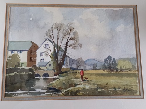 Vintage large watercolour - vintage,