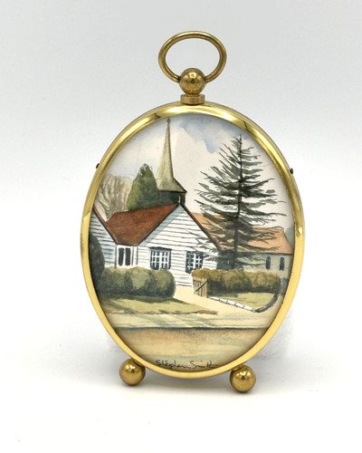 Miniature watercolour by - ,