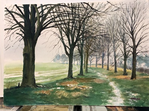 Water colour painting - water,