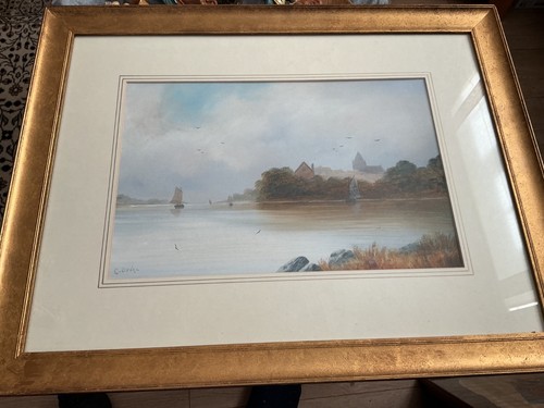 Framed watercolour a - a,