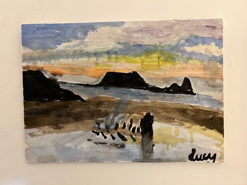 Water colour painting worms