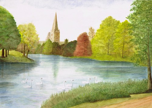 Original 1980s watercolour
