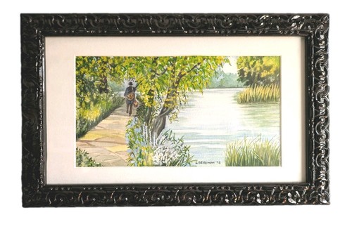 Original watercolour landscape - watercolour,
