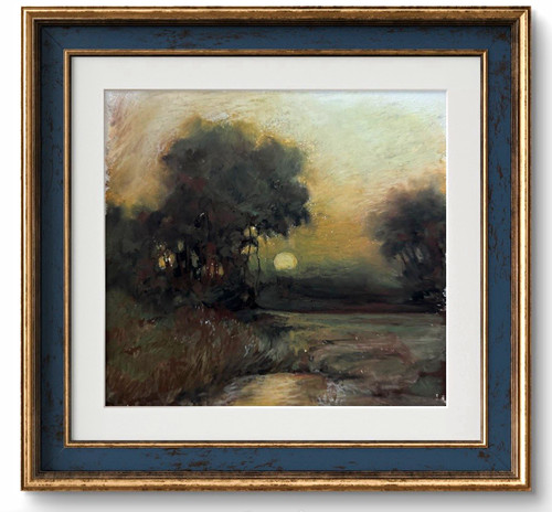 Landscape painting trees - landscape, |