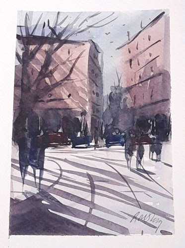 Mcsharry signed watercolour - r.mcsharry,,