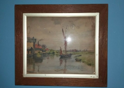 Framed british watercolour - british,