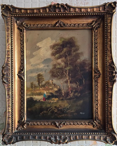 Original oil painting rural - original,