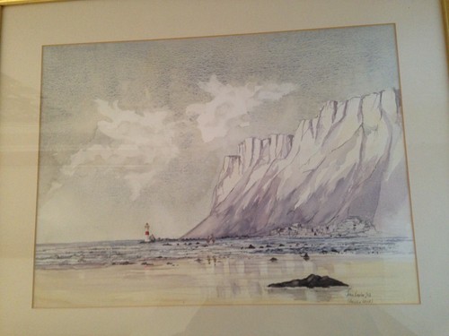 Framed water colour painting - framed, painting 