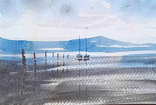 Mcsharry signed watercolour - signed,