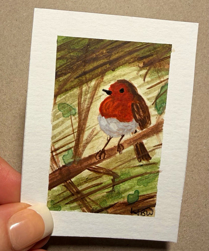 Aceo original watercolour - aceo,