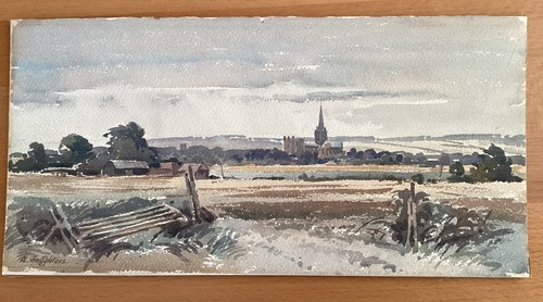 Watercolour painting an - of,