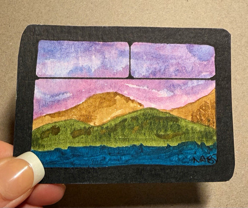 Aceo original watercolour - aceo,