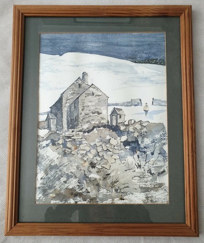 Framed british watercolour - british,
