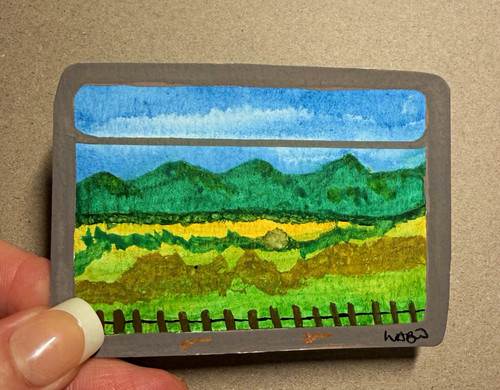 Aceo original watercolour - aceo,