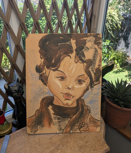 Vintage mid century portrait - century,