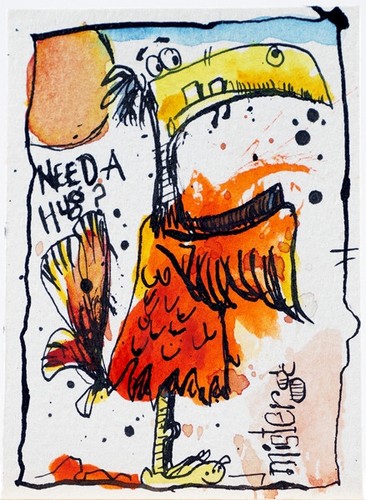 Aceo atc original 5 x - aceo,