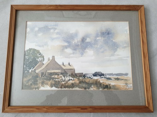 Framed british watercolour - british,