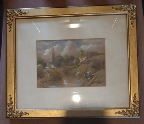 Continental school watercolour - continental,
