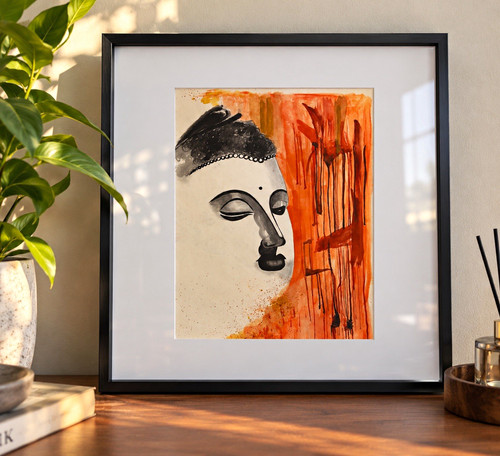 Original buddha watercolour - original,